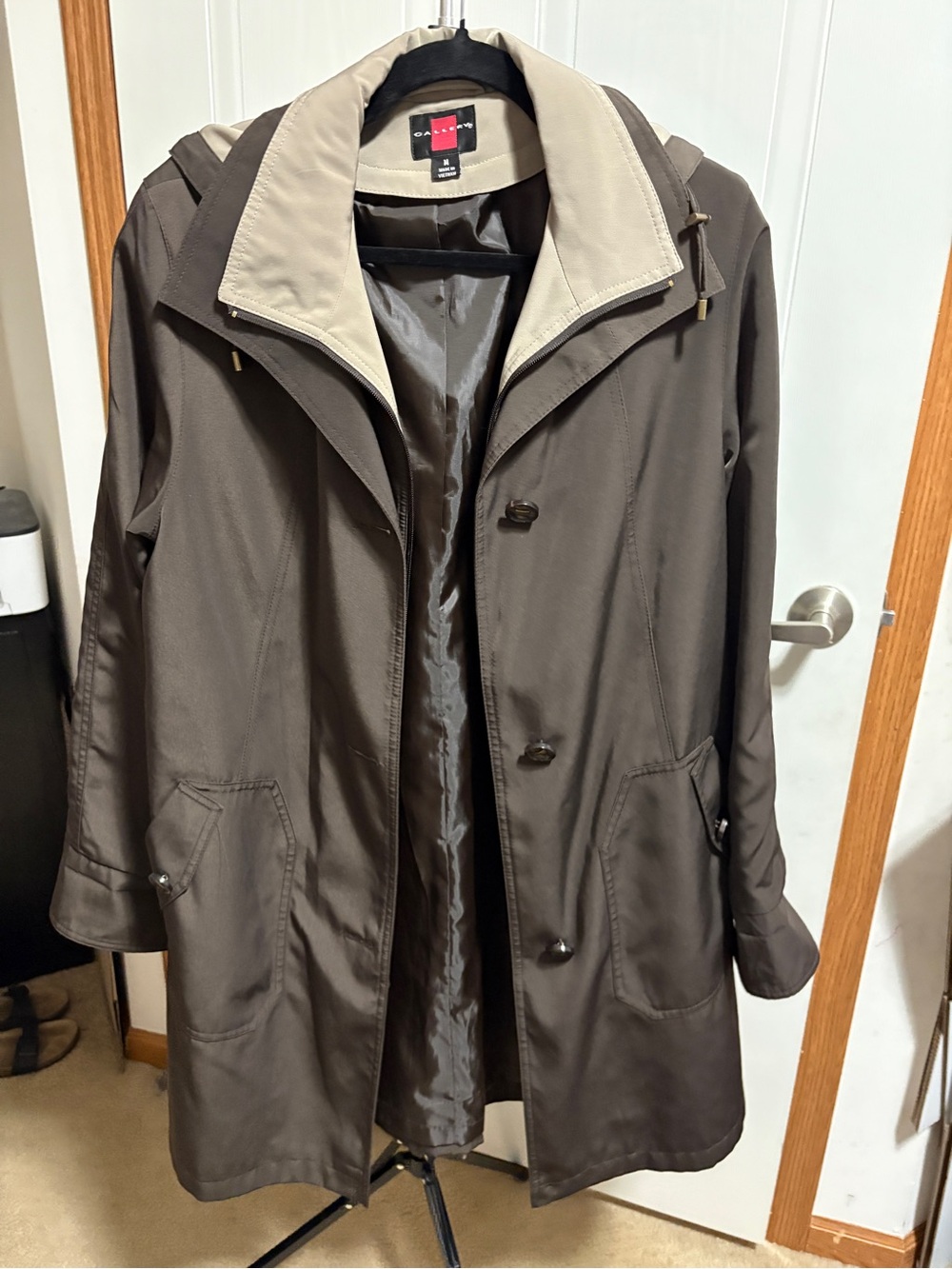 Brown Two-Tone Trench Coat